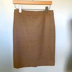 Camel J Crew No 2 pencil skirt